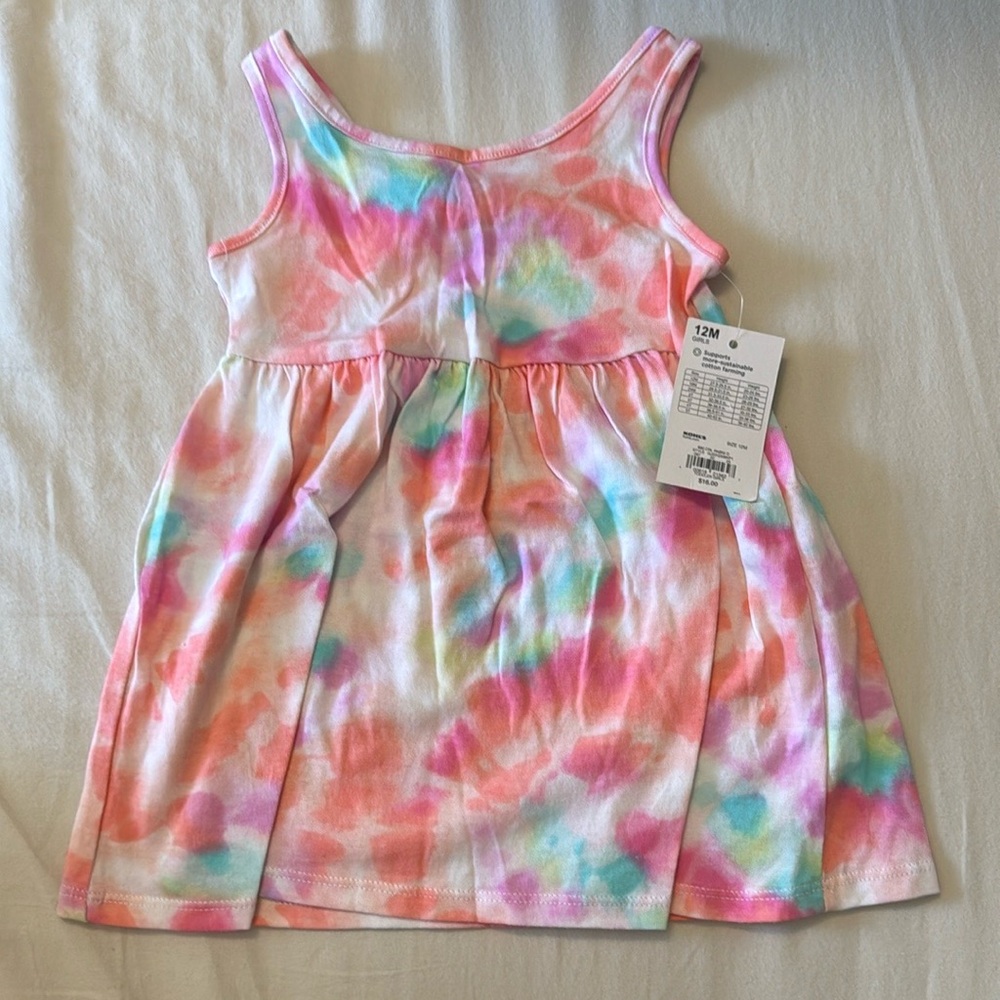 Girls 12m Colorful Tie-Dye Dress
